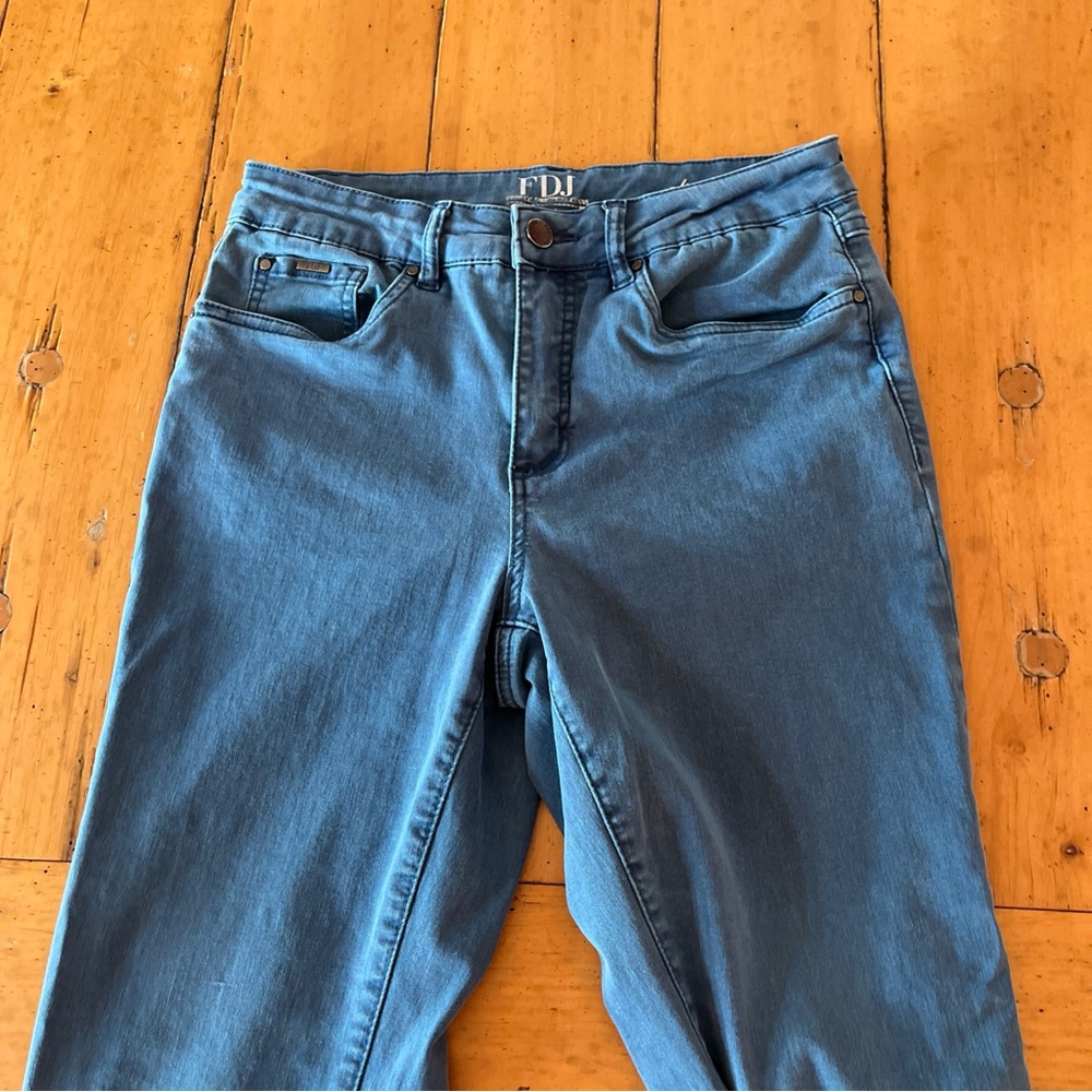 FDJ Olivia French Blue skinny frayed hem jeans 30